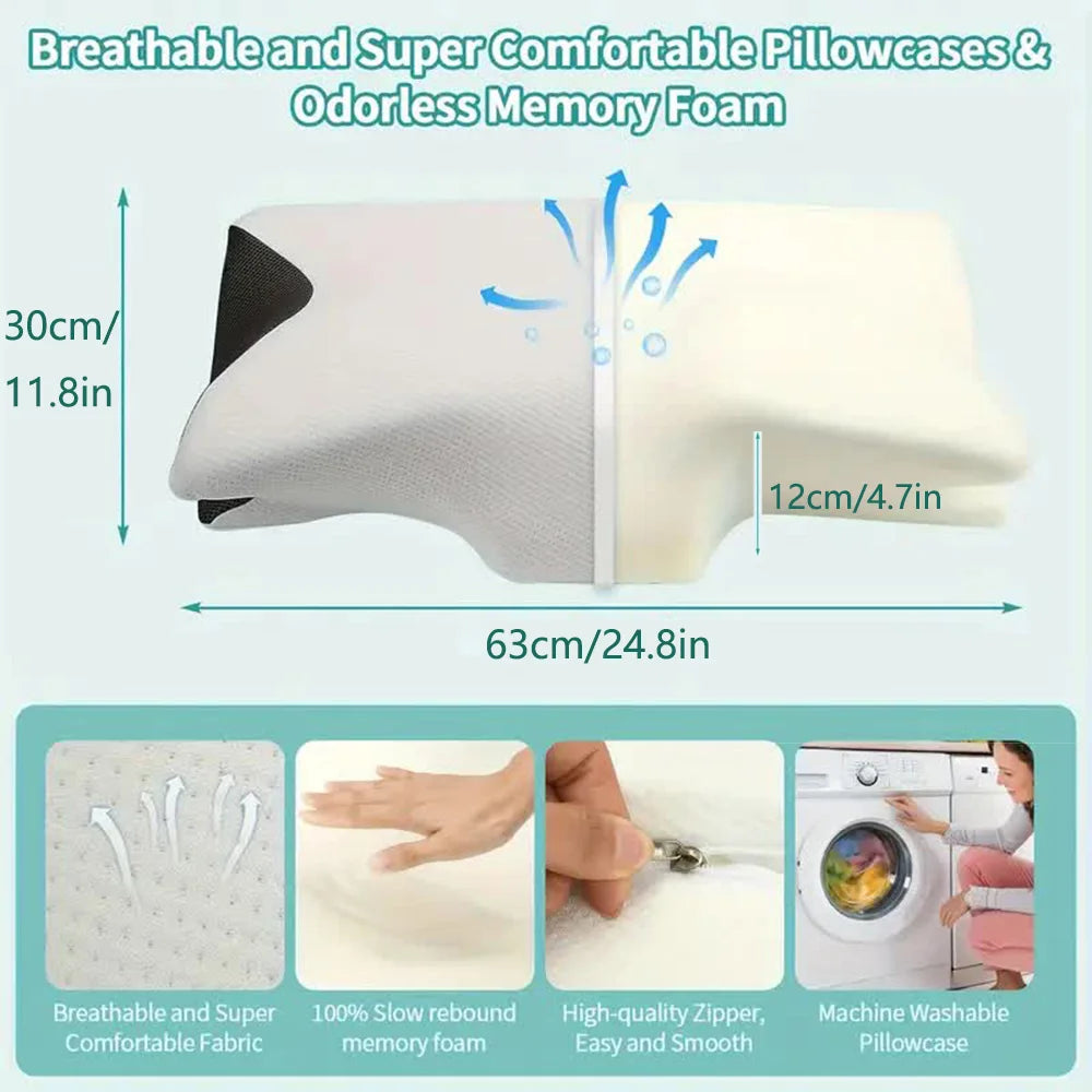 Butterfly Memory Foam Cervical Sleep Pillow - Frezy Haven 