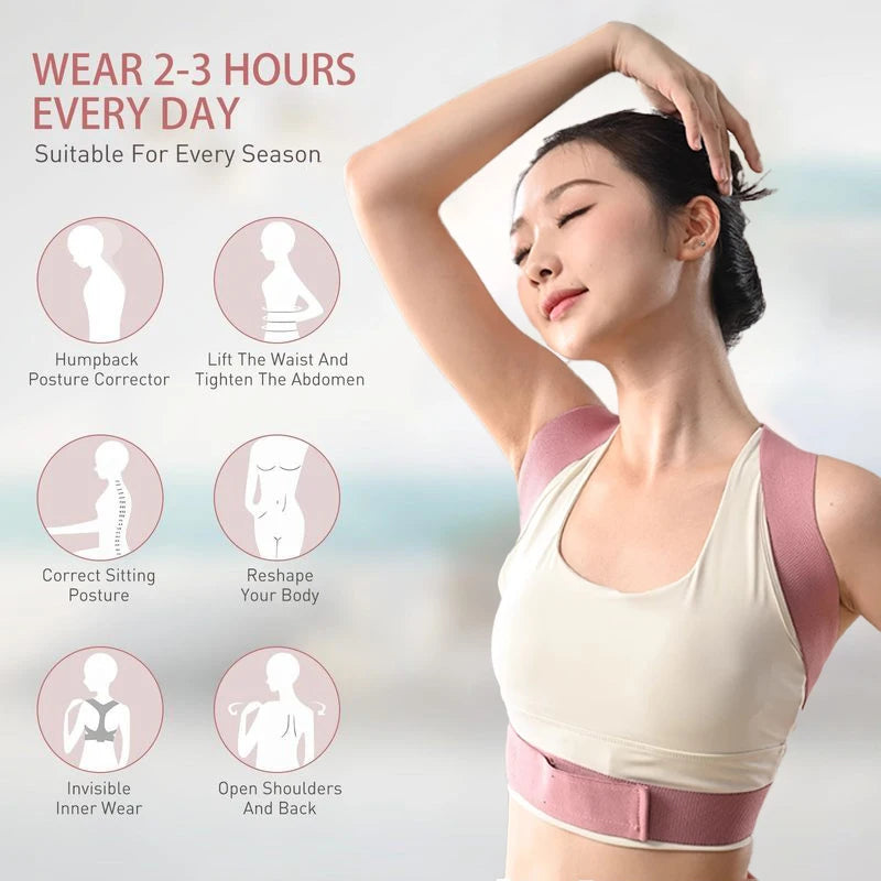 Breathable Adjustable Posture Corrector Belt - Frezy Haven 