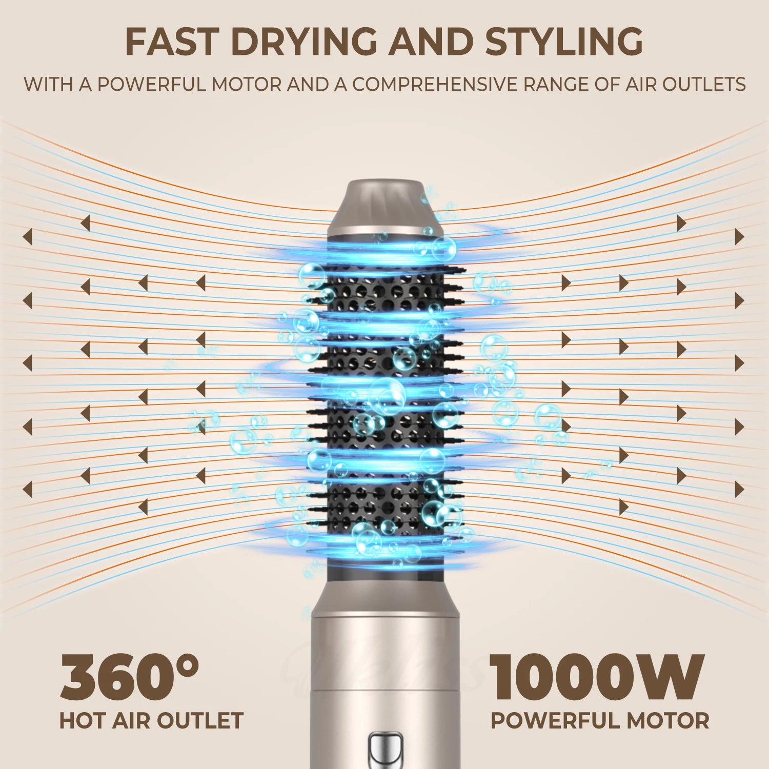 5-in-1 Hot Air Hair Dryer Brush - Frezy Haven 