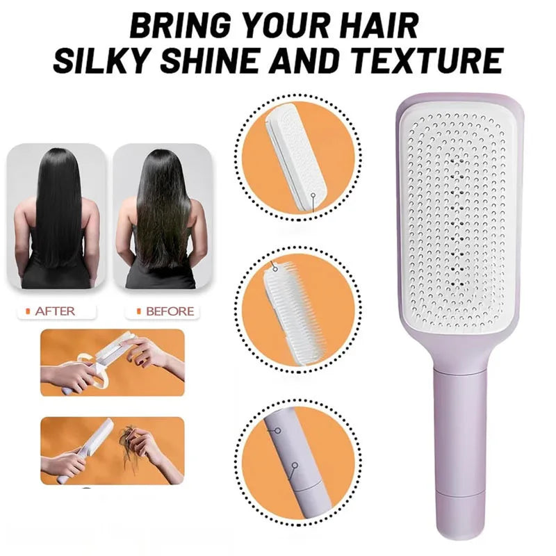Easy Clean Retractable Hairbrush - Frezy Haven 