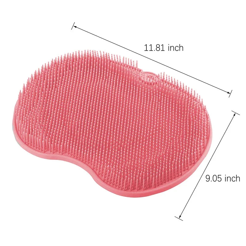 2-in-1 Silicone Shower Scrubber Mat - Frezy Haven 