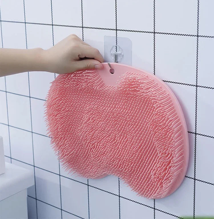2-in-1 Silicone Shower Scrubber Mat - Frezy Haven 
