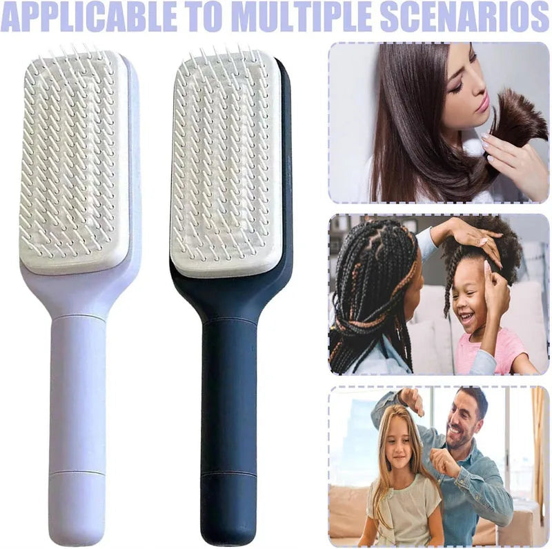 Easy Clean Retractable Hairbrush - Frezy Haven 