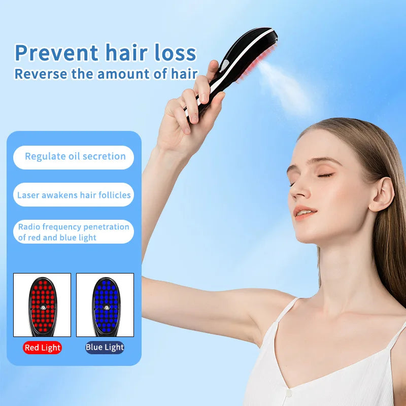 Red Light Sonic Scalp Massager Brush - Frezy Haven 