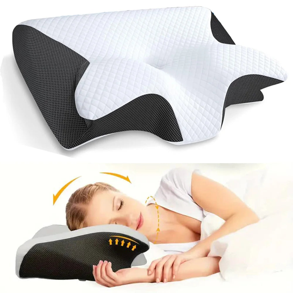 Butterfly Memory Foam Cervical Sleep Pillow - Frezy Haven 