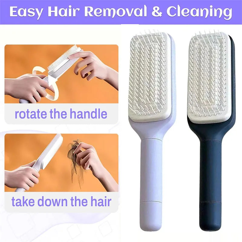 Easy Clean Retractable Hairbrush - Frezy Haven 