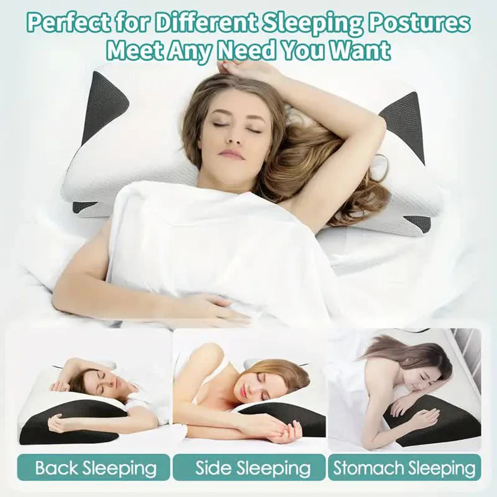 Butterfly Memory Foam Cervical Sleep Pillow - Frezy Haven 