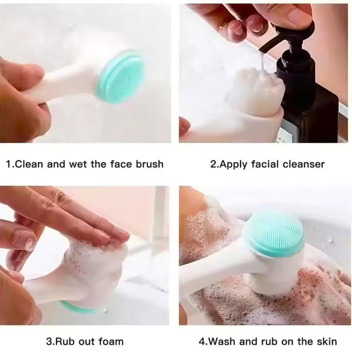 2-in-1 Facial Exfoliating Brush - Frezy Haven 