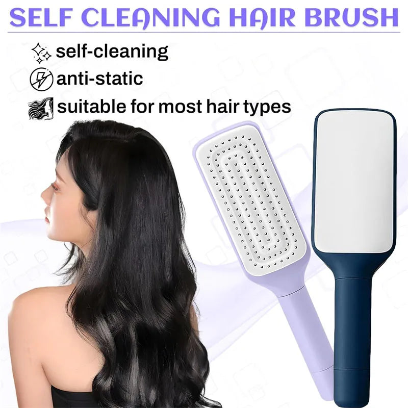 Easy Clean Retractable Hairbrush - Frezy Haven 